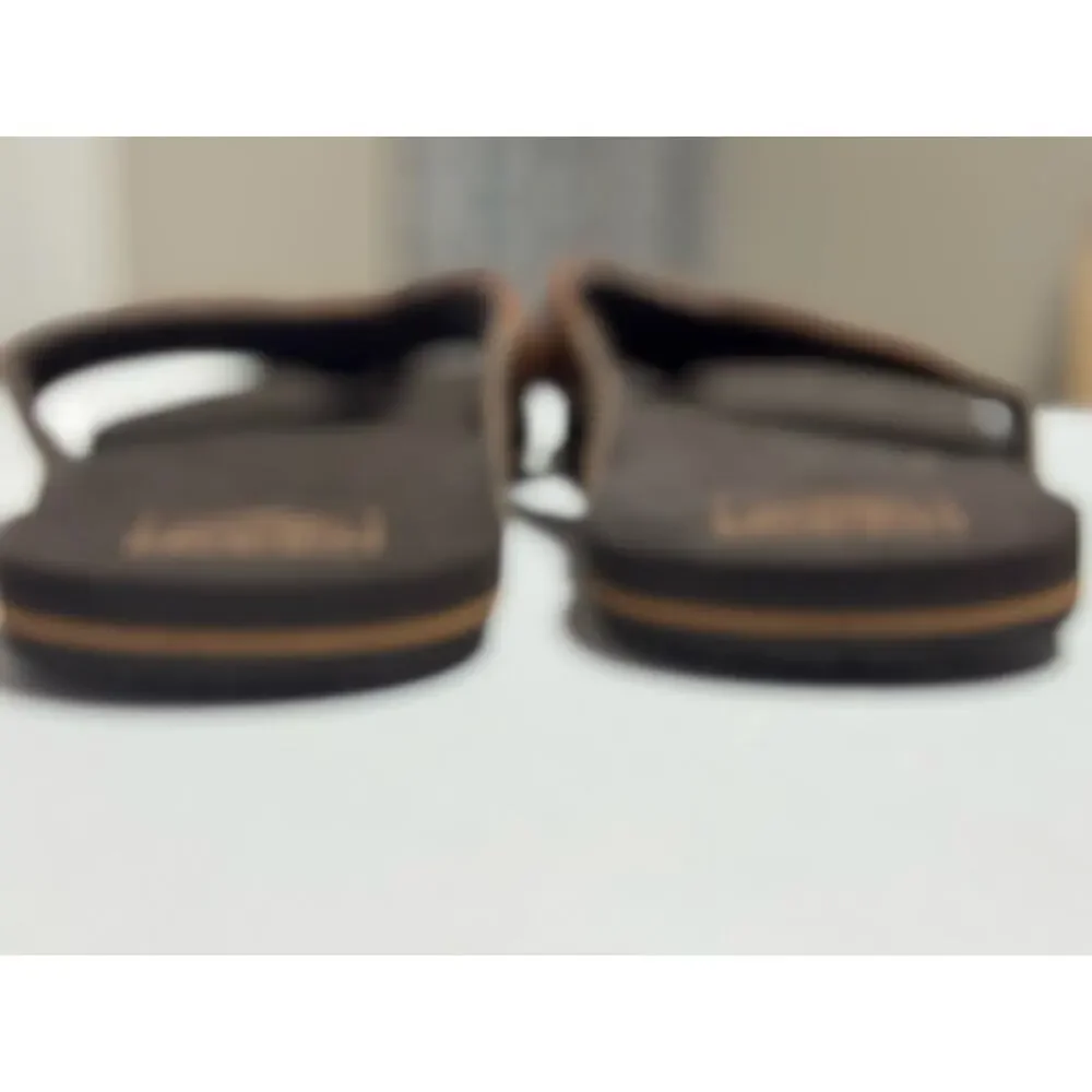 REEF Newport Vegan Leather  Brown Flip Flop Size 8